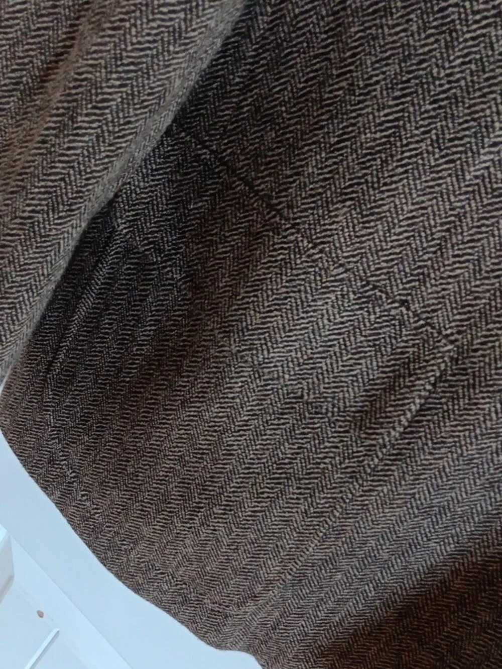 Vtg '99 Polo Earthy Brown Herringbone Tweed Sport Coat XL Convertible 4 Button